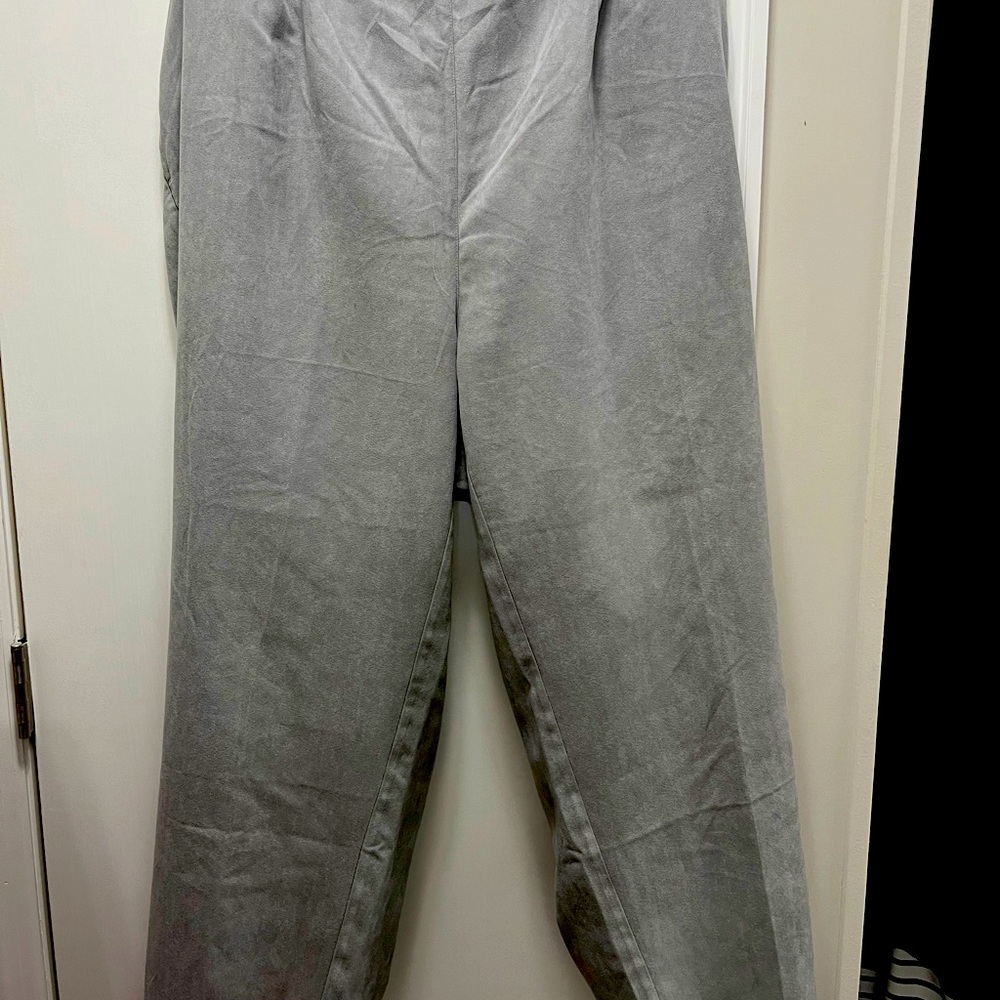 Faux suede trousers in EUC
